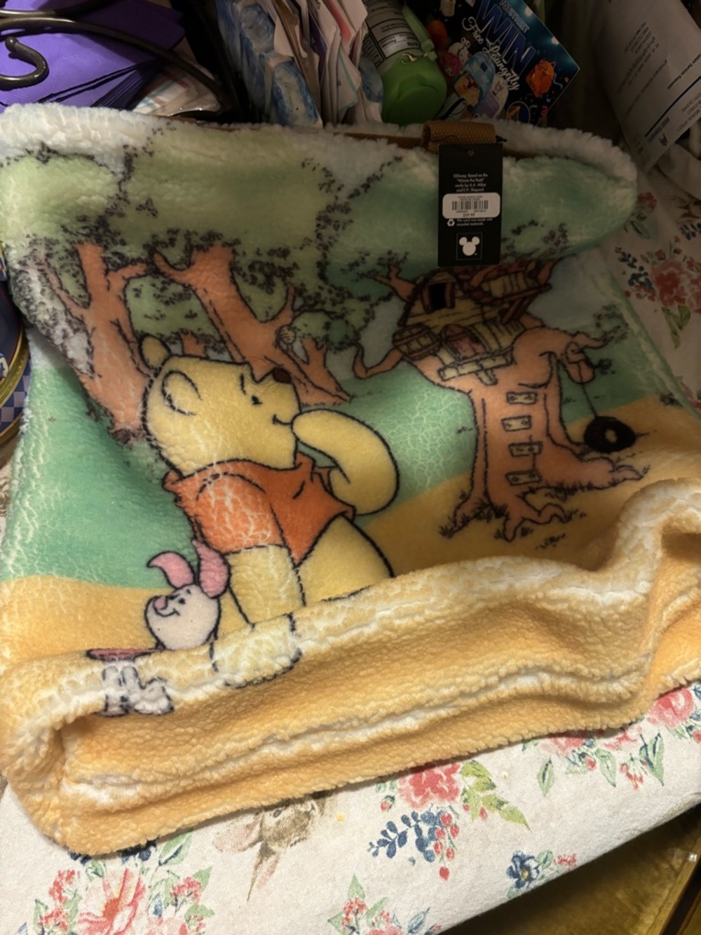 Her Universe Disney Winnie The Pooh Fuzzy Tote Bag